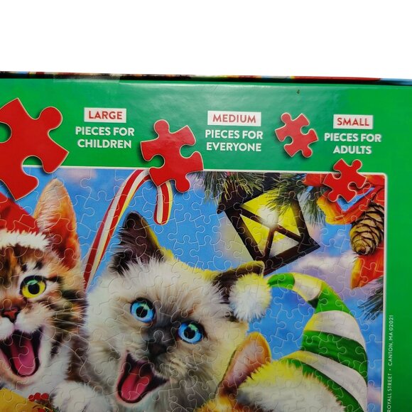 Ceaco Selfies Together Time 400-Piece Christmas Cats Family Jigsaw Puzzle - Picture 6 of 7
